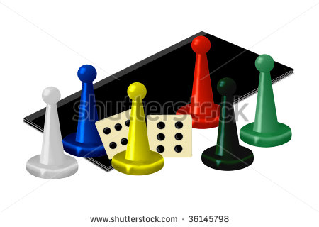Game Night   Clipart Of A Game Board Dice And Brightly Colored Game