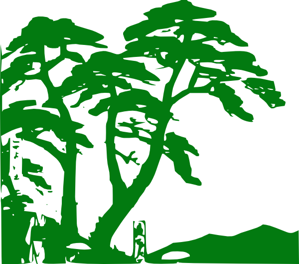 Green Trees Silhouette Clip Art At Clker Com   Vector Clip Art Online