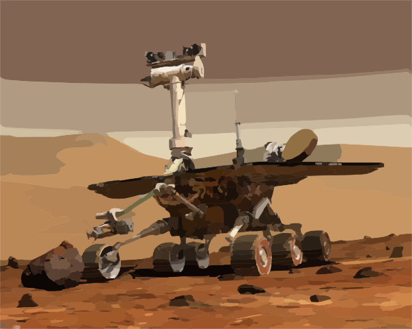 Mars Rover Explores The Red Planet Clip Art At Clker Com   Vector Clip
