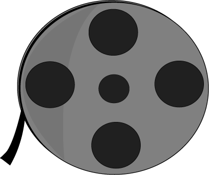 Movie Reel Clip Art Image   Movie Reel With Film 