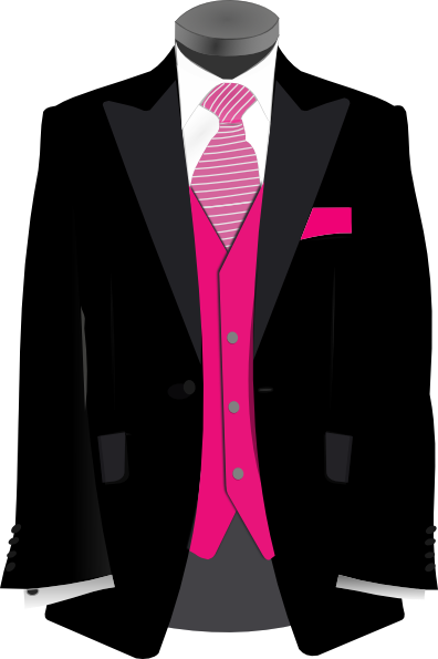 Pink Black Suit Clip Art At Clker Com   Vector Clip Art Online