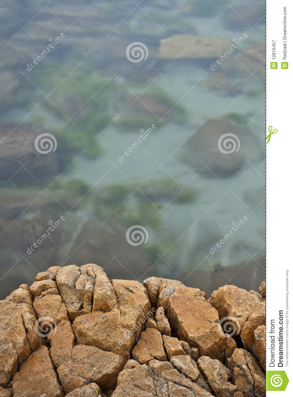 Rock Ledge And Seawater Royalty Free Stock Photography   Image