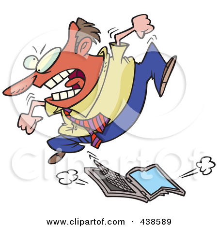 Royalty Free  Rf  Clip Art Illustration Of A Frustrated Cartoon