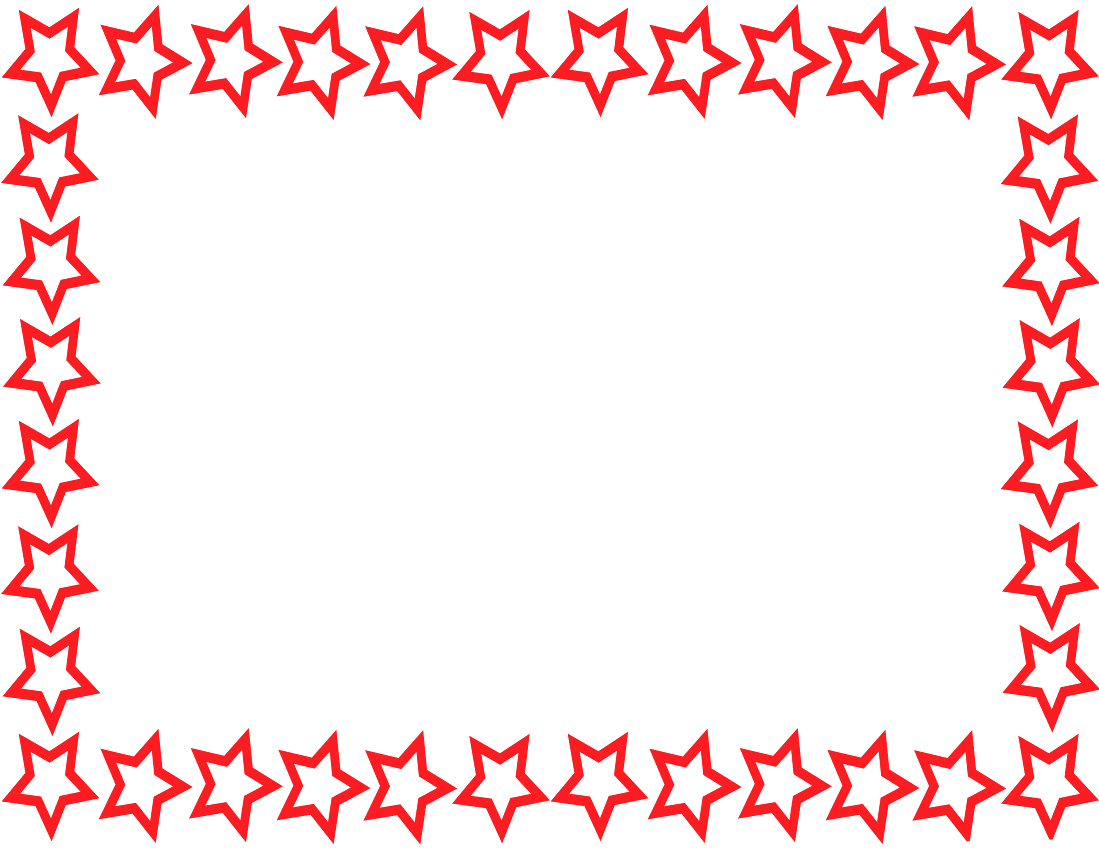 Star Border Clip Art Star Border Page Red Png
