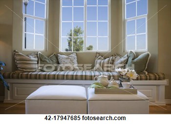 Stock Image Of Window Seat In Bay Window 42 17947685   Search Stock