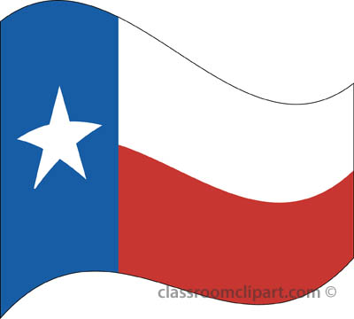 Texas   Texas Flag Waving   Classroom Clipart