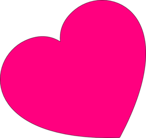 Tilted Heart Pink Clip Art At Clker Com   Vector Clip Art Online