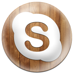 Wooden Button Skype Icon Png Clipart Image   Iconbug Com