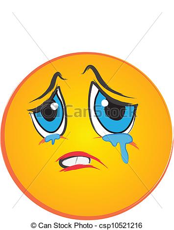 Art Of Crying Face With Tears On White Csp10521216   Search Clipart    
