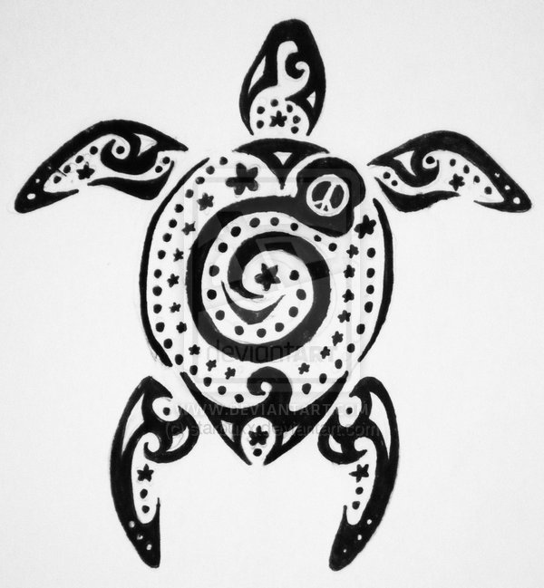 Dani S Tribal Turtle Tat By Starbuxx On Deviantart
