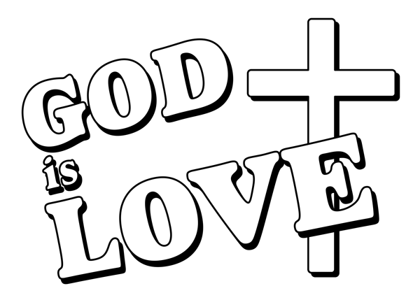 God Is Love  B W    Free And Easy Christian Clip Art Link To Us