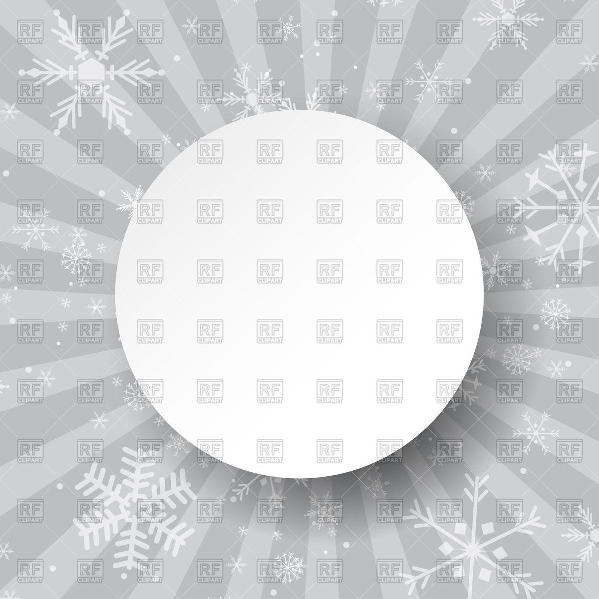 Grey Round Christmas Card With Radial Rays 94411 Download Royalty    