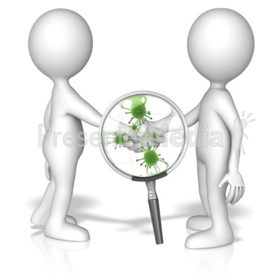 Magnified Germ Handshake   Presentation Clipart   Great Clipart For