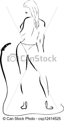 Of Sexy Woman Whit Whip   Vector Illustration Of Sexy Woman