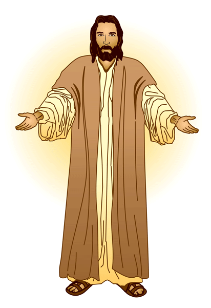 Picture Of Jesus Christ With Open Arms  White Background 
