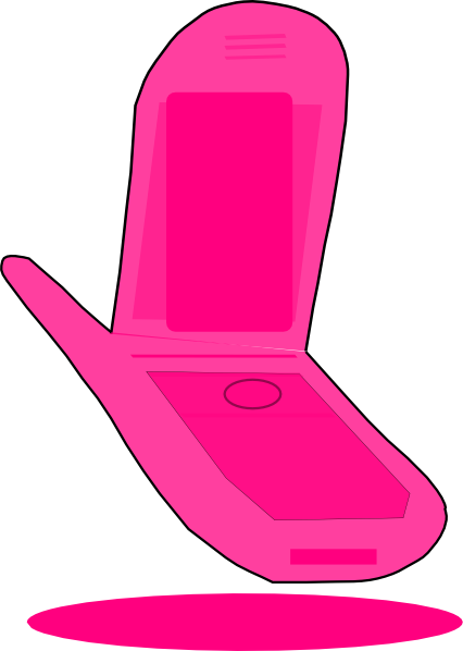 Pink Cell Phone Clip Art At Clker Com   Vector Clip Art Online