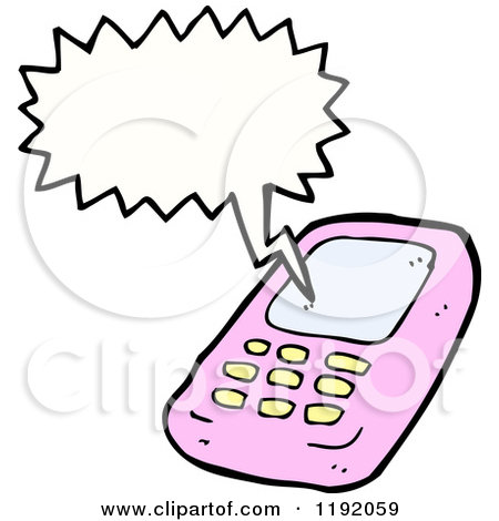 Pink Cell Phone Clipart 1192059 Cartoon Of A Pink Cell Phone Royalty
