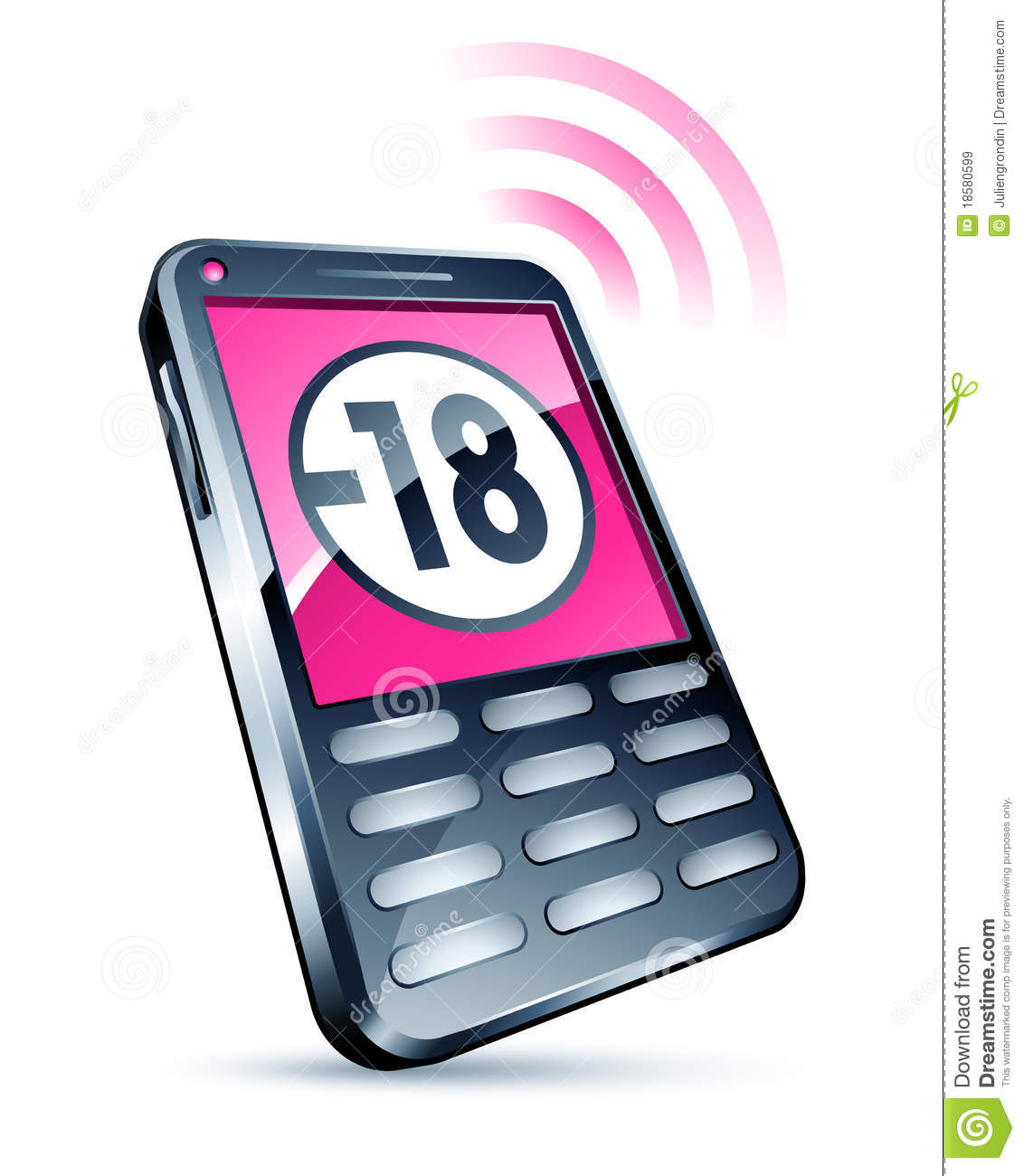 Pink Cell Phone Royalty Free Stock Images   Image  18580599