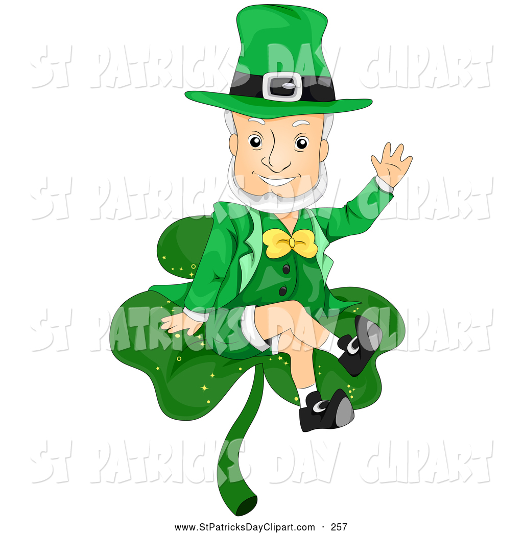 Preview Cute Friendly Leprechaun Wearing Green Pictures Clipart