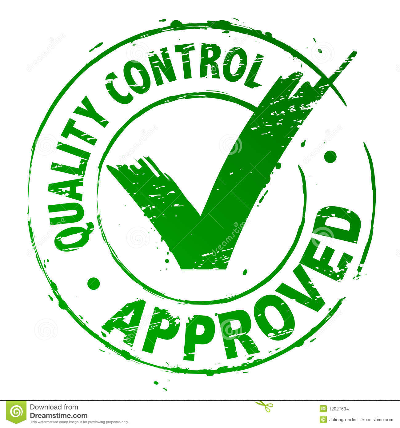 Quality Control Approved Clipart Illustration