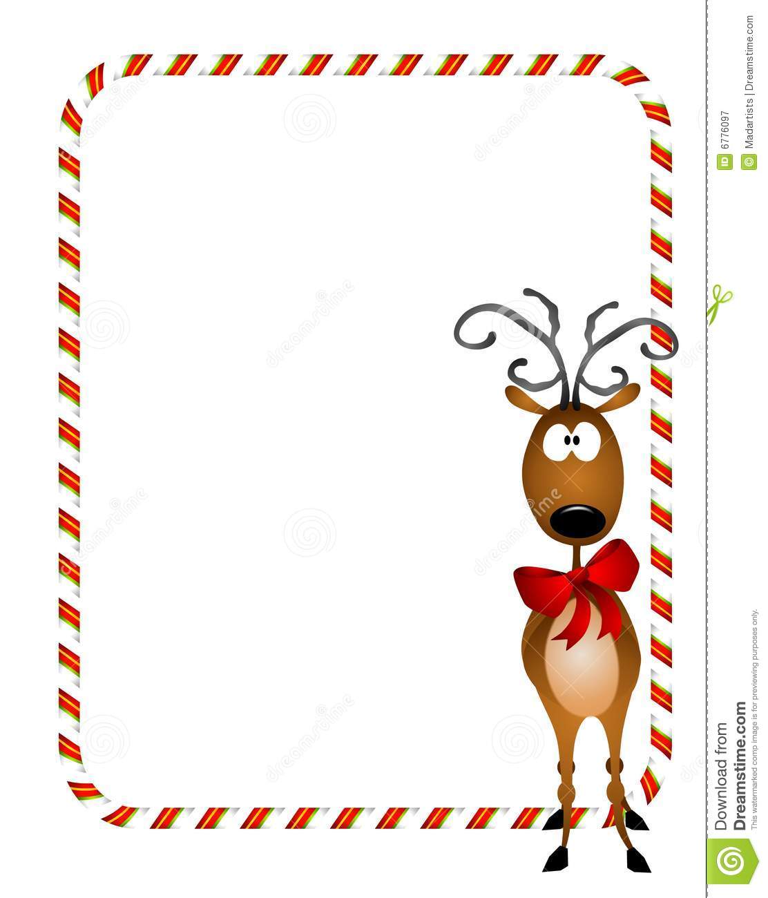 Reindeer Xmas Border Royalty Free Stock Photography   Image  6776097