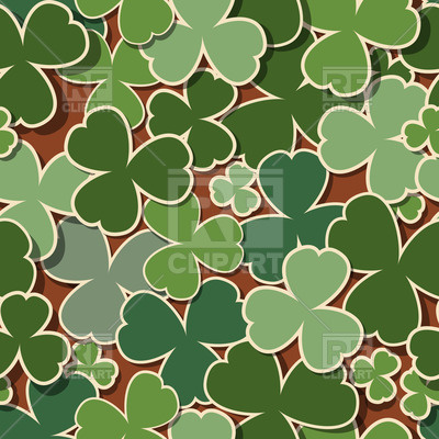 Seamless St  Patrick S Day Background With Three Petal Clover    