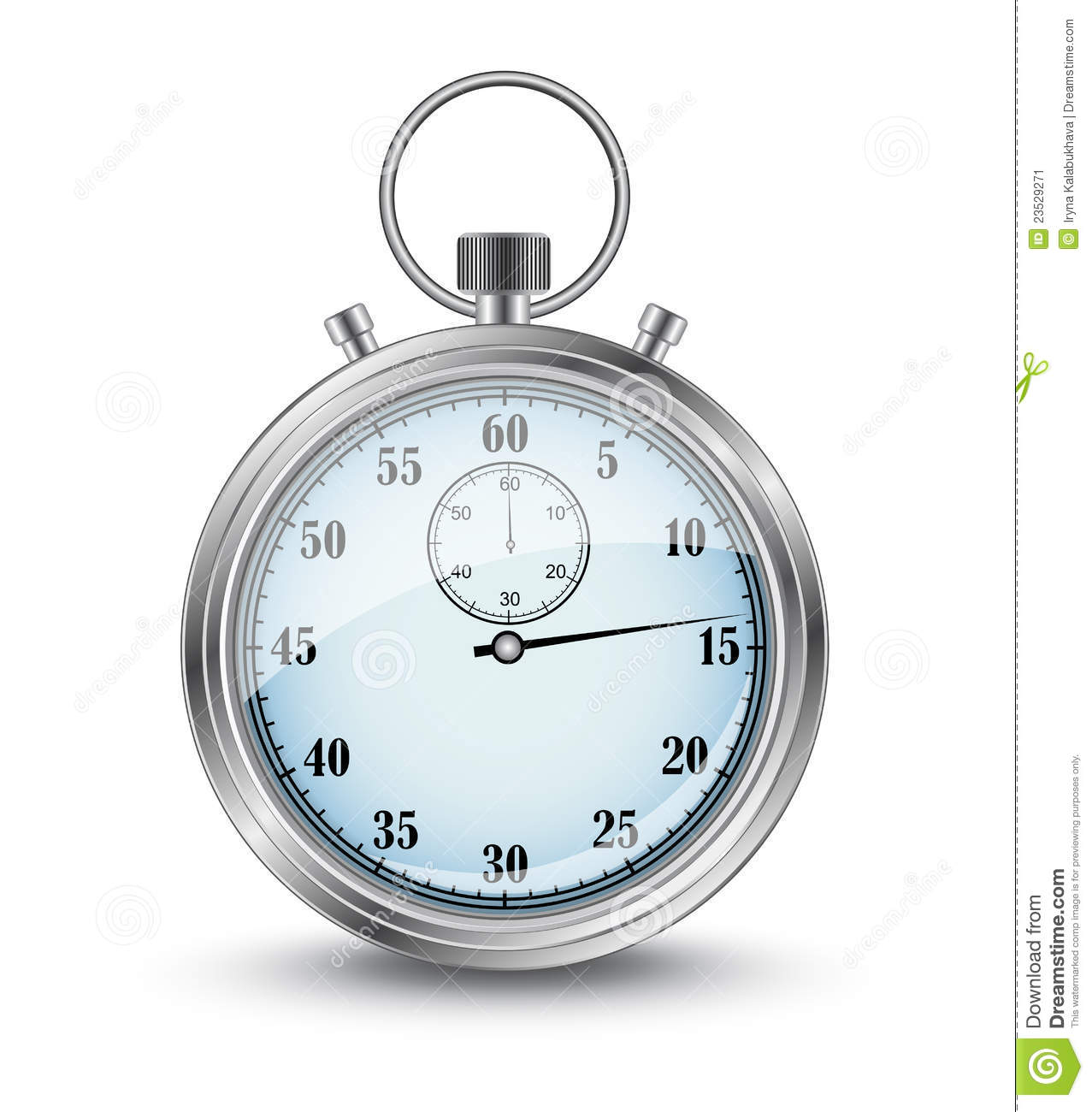 Stopwatch On A White Background  Vector Illustration