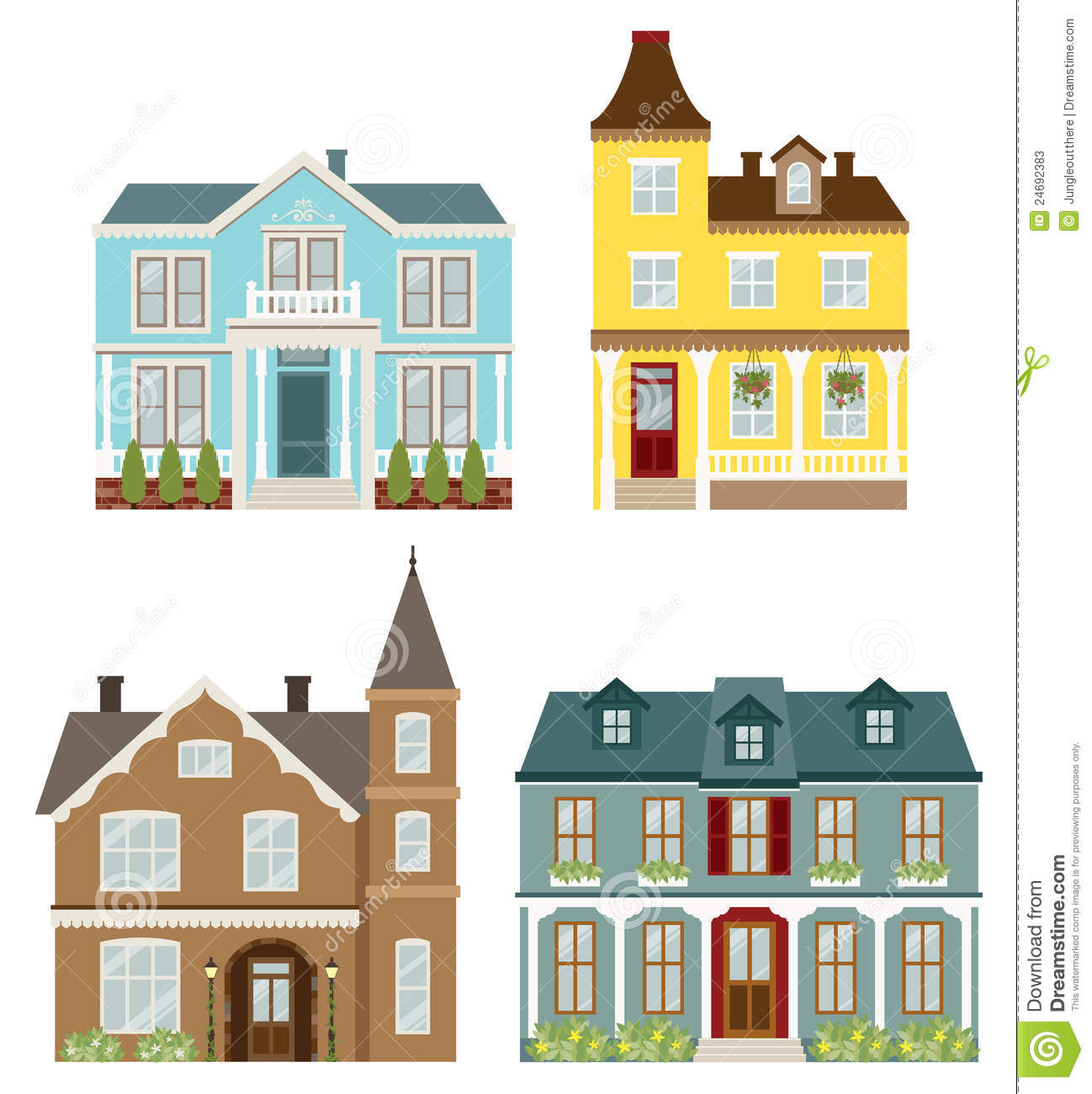 Victorian Houses Stock Photos   Image  24692383