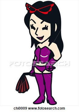 Woman In A Purple Outfit With Whip  Fotosearch   Search Vector Clipart