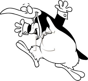 0511 1002 1716 1228 Cartoon Of A Dancing Penguin Clipart Image Jpg