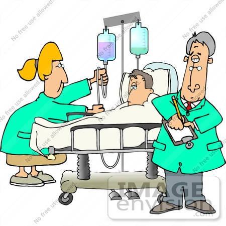Assisting A Recovering Inpatient Doctor Taking Notes Clipart By Djart