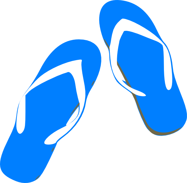 Blue Flip Flops Clip Art At Clker Com   Vector Clip Art Online