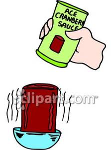 Can Of Cranberry Sauce Royalty Free Clipart Picture