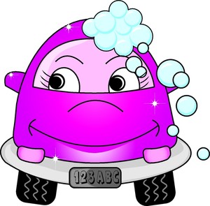Car With A Happy Face Going Through A Car Wash 0515 1012 2914 4357 Smu