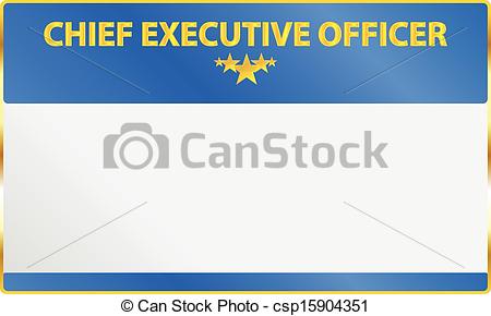 Chief Executive Officer Card Vector Illustration