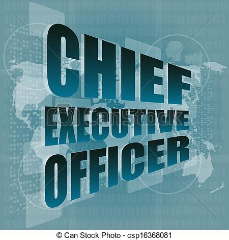 Chief Executive Officer Word On Digital Touch Screen   Csp16368081