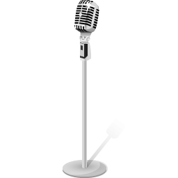Chrome Mic With Stand Icon Png Clipart Image   Iconbug Com