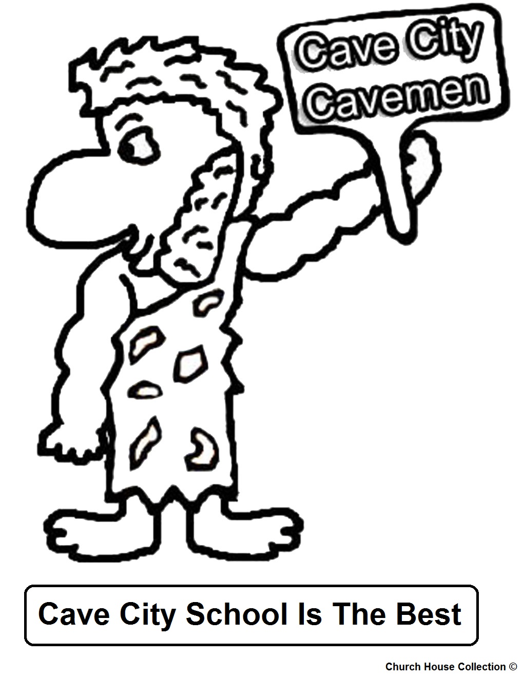     City Caveman Coloring Pages   Other Cave City School Coloring Pages