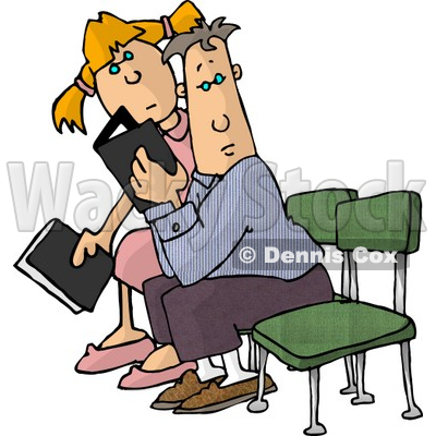 Clipart People Seated With Bibles   Royalty Free Illustration   Djart