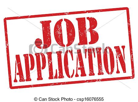 Clipart Vector Of Job Application Stamp   Job Application Grunge