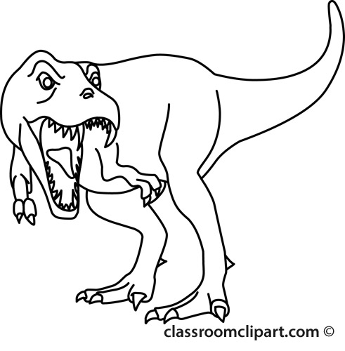 Clipart View Clipart Black And White Clipart Dinosaurs Tyrannosaurus