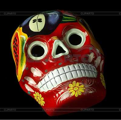 Colorful Painted Day Of The Dead  Dia De Los Muertos  Skulls Isolated
