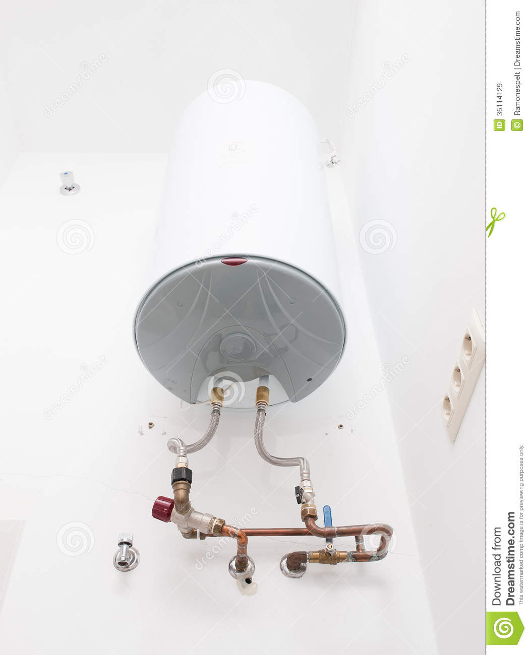Electric Water Heater In A Wall Royalty Free Stock Images   Image    