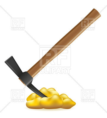 Gold   Gold Prospector S Tool Download Royalty Free Vector Clipart