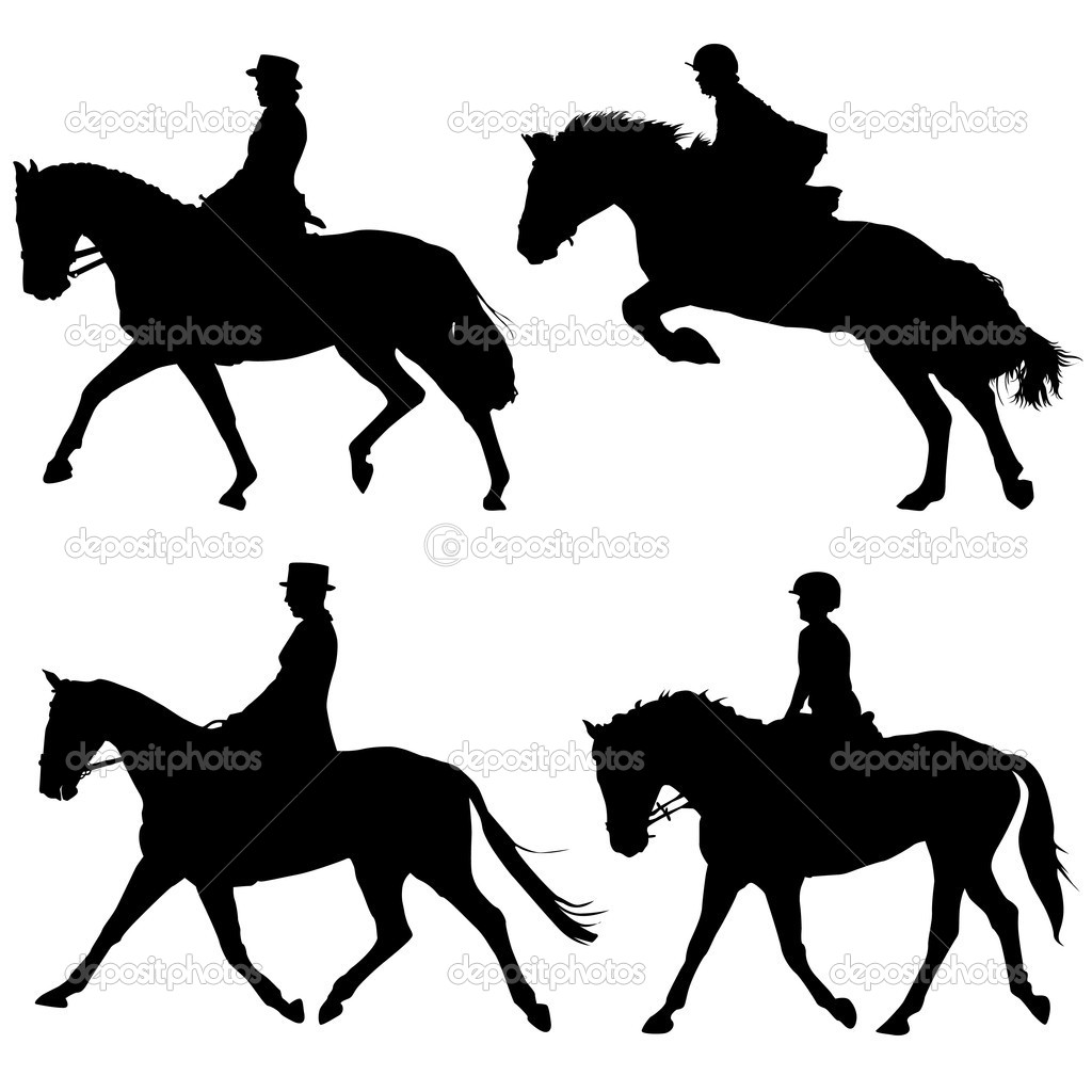 Horse And Riders   Stock Vector   Bogalo  6931696