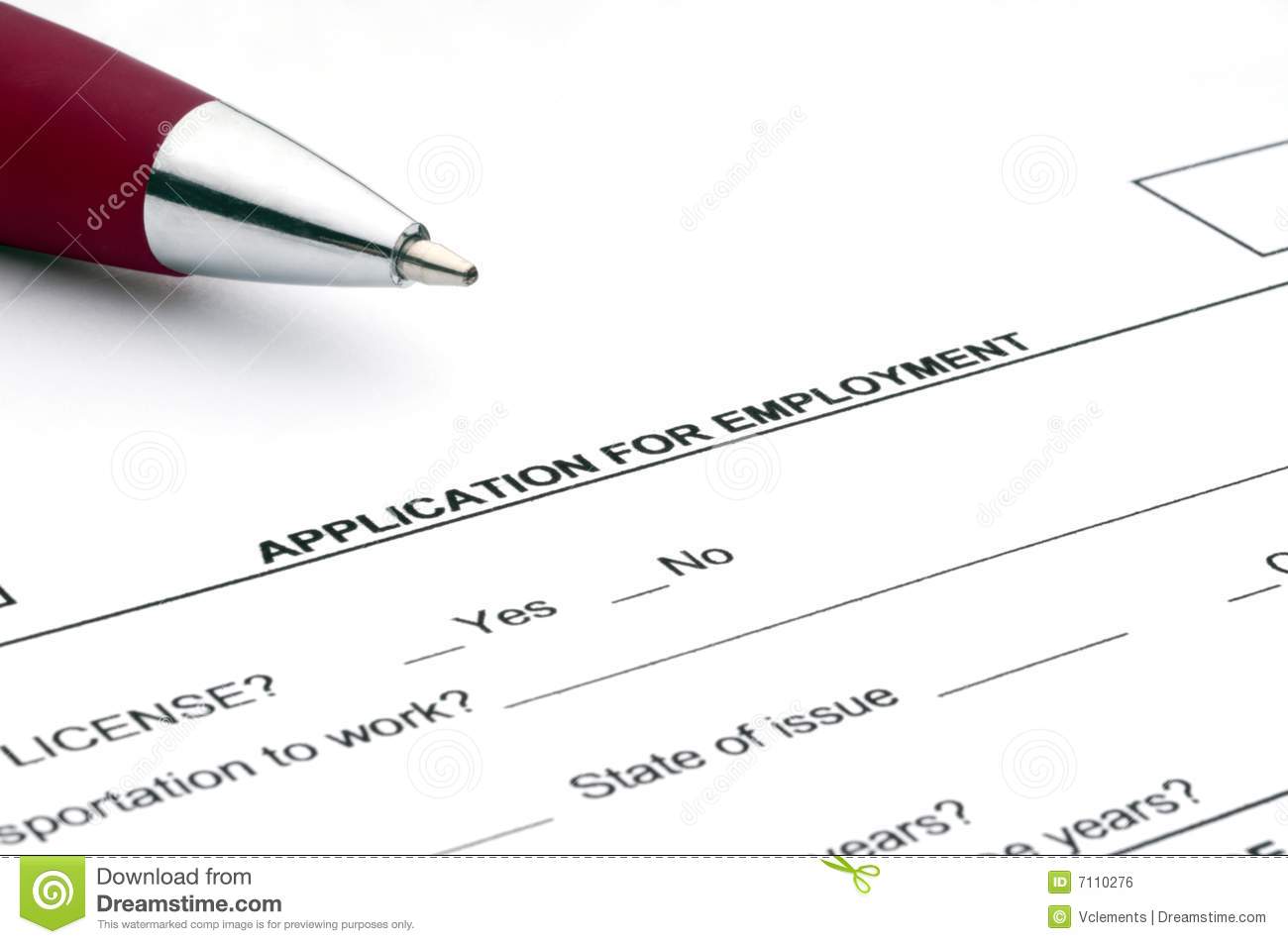 Job Application Royalty Free Stock Image   Image  7110276