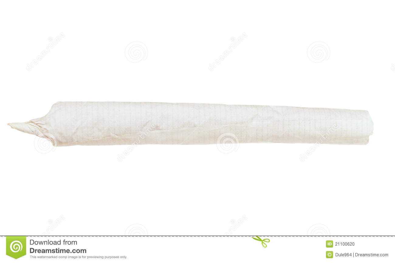 Marijuana Joint Isolated On White Background Stock Photo   Image