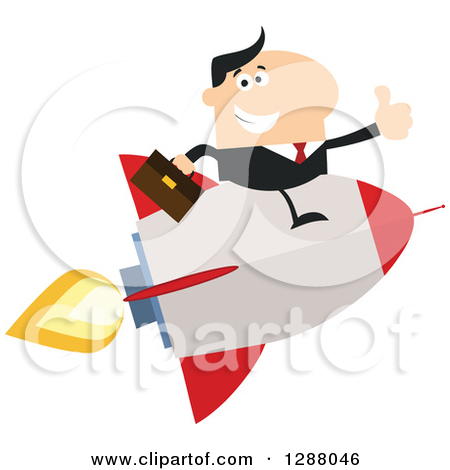 Modern Flat Design Of A White Businessman Holding A Thumb Up And