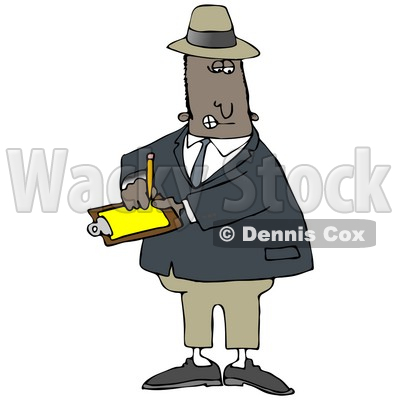 People Clipart Illustration Image Of A Male African American Inspector