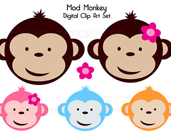 Pink Money Sign Clip Art Mod Monkey Clip Art Set With